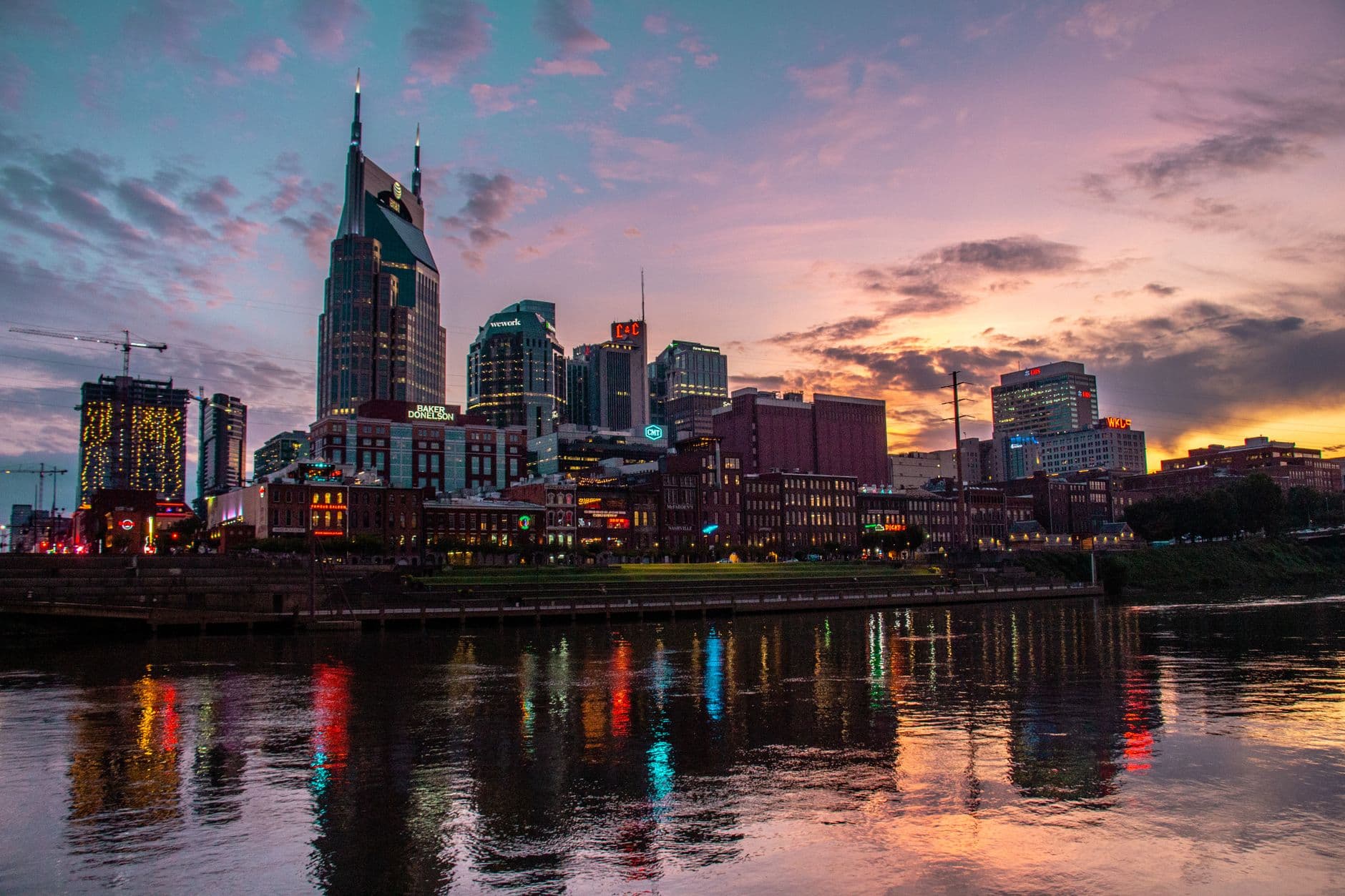 Nashville skyline at night